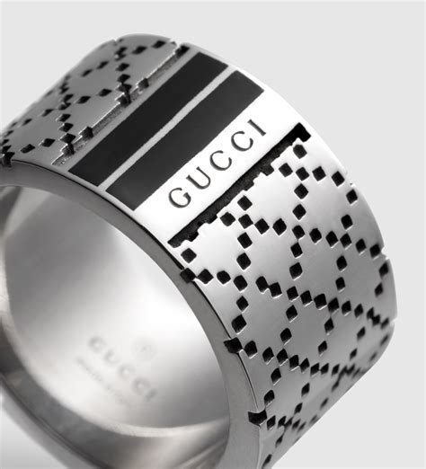 gucci mens silver diamantissima ring|gucci silver ring for men.